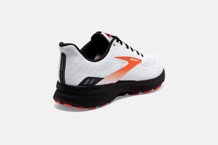 Brooks Launch 8 Road Running Shoes Mens White/Black/Red 129457-KMZ